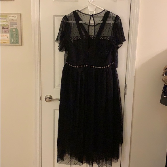 TULLE RUFFLE DRESS WITH EYELET DETAIL - Picture 3 of 5